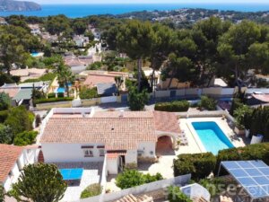 Villa Alicia in Moraira hat von mehreren Stellen aus einen schönen Blick aufs Meer