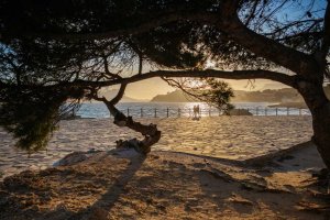 Sonnenuntergang in der Moraira an der Costa Blanca | ferienwohnungen Moraira